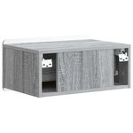 vidaXL Cabinet de chevet mural Sonoma gris 49 x 34 5 x 24 cm
