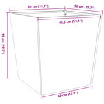 vidaXL Jardinières 2 Pièces 50x50x50 cm acier inoxydable
