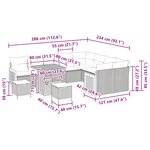 vidaXL Ensemble de canapé de jardin 12 Pièces Noir polyrotin