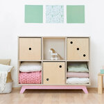 Meuble de rangement NABOSKY rose 2x3