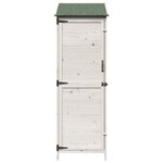vidaXL Abri de jardin Blanc 59 5 x 56 x 176 5 cm Bois de Sapin Massif