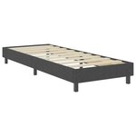 vidaXL Sommier à lattes de lit Gris foncé Tissu 100x200 cm