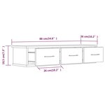 vidaXL Armoire murale Chêne fumé 88x26x18 5 cm Bois d'ingénierie