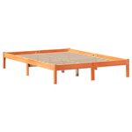 vidaXL Lit bibliothèque sans matelas cire marron 140x190 cm pin massif