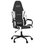 vidaXL Chaise de jeu Noir et blanc Similicuir