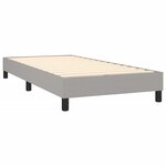 vidaXL Sommier à lattes de lit avec matelas et LED Gris clair 80x200cm