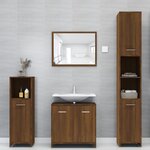 vidaXL Armoire de bain Chêne marron 30x30x95 cm Bois d'ingénierie