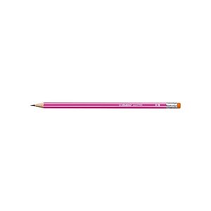 Crayon graphite STABILO pencil 160 bout gomme HB - rose x 12 STABILO