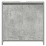 vidaXL Armoire de salle de bain Gris béton 60x33x61 cm Bois ingénierie