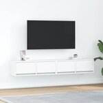 vidaXL Meubles TV 2 Pièces blanc 80x31x25 5 cm bois d'ingénierie