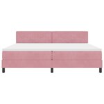 vidaXL Lit à ressorts avec matelas Rose 200 x 200 cm Velours