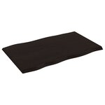 vidaXL Dessus de table bois chêne massif traité bordure assortie