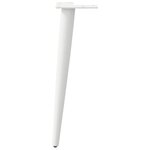 vidaXL Pieds de table basse coniques 4 pièces Blanc 42-43 cm Acier
