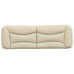 vidaXL Coussin de tête de lit Hvar crème 160 cm tissu