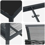 vidaXL Ensemble de salle à manger pour jardin 3 Pièces Noir Poly rotin