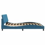 vidaXL Cadre de lit sans matelas Hanko bleu 180x200 cm velours