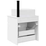 vidaXL Meuble de lavabo mural Blanc 49 x 41 x 63 cm Bois d'ingénierie