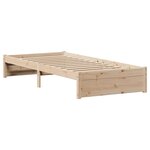 vidaXL Cadre de lit sans matelas 75x190 cm bois de pin massif