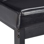 Banc banquette range chaussures ouvert synthétique support grillage métal 115 cm noir 13_0000367_2