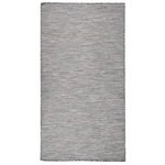 vidaXL Tapis à tissage plat d'extérieur 80x150 cm Marron et bleu