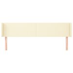 vidaXL Tête de lit avec oreilles Crème 183x16x78/88 cm Similicuir