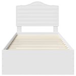 vidaXL Cadre de lit avec tiroir Blanc 90 x 200 cm Bois d'ingénierie