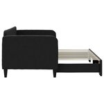 vidaXL Lit de jour avec lit gigogne noir 80x200 cm tissu