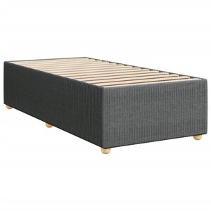 vidaXL Cadre de lit gris foncé simple tissu
