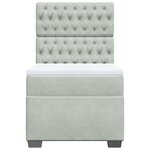 vidaXL Sommier à lattes de lit et matelas Gris clair 90x190 cm Velours