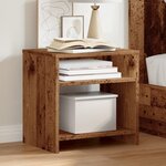 vidaXL Tables de chevet 2 Pièces vieux bois 40x30x40 cm bois d'ingénierie