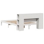 vidaXL Lit bibliothèque sans matelas blanc 160x200 cm bois pin massif