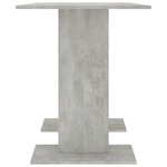 vidaXL Table de salle à manger Gris béton 110 x 60 x 75 cm Aggloméré