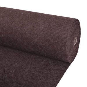 vidaXL Tapis strié pour exposition 1 2x15 m Marron