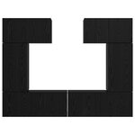 vidaXL Ensemble meuble TV 6 Pièces Chêne noir 80 x 30 x 30 cm