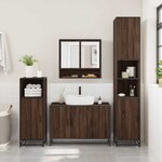 vidaXL Ensemble de meubles de salle de bain 2 Pièces Chêne marron