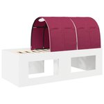 vidaXL Lit avec Tunnel 4 Pièces Blanc et rouge Bois d'ingénierie