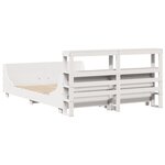 vidaXL Cadre de lit sans matelas blanc 120x200 cm bois de pin massif