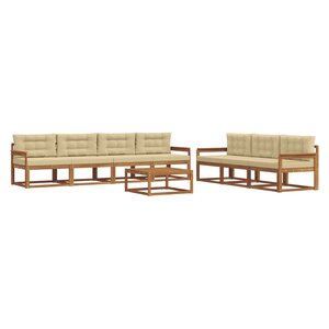 vidaXL Ensemble de canapés d'extérieur 8 Pièces Naturel et Beige