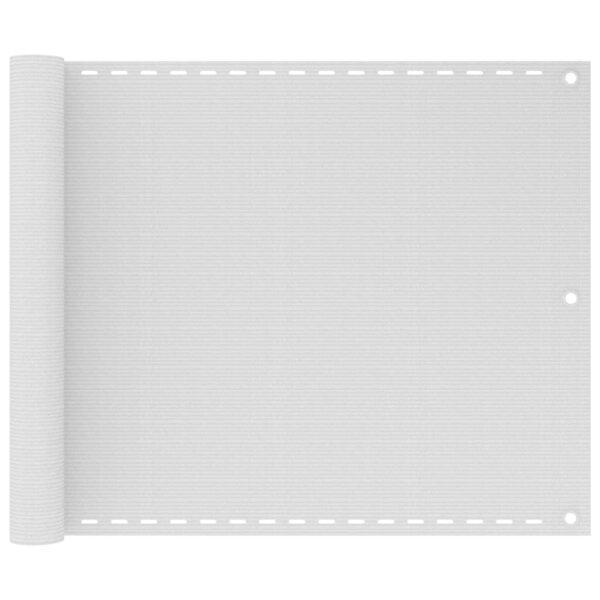 vidaXL Écran de balcon en PEHD 75 x 600 cm Blanc
