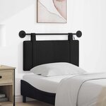 vidaXL Tête de lit suspendue Avec lumière LED Noir Tissu