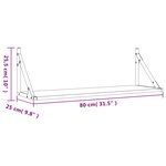 vidaXL Étagères murales 2Pièces chêne fumé 80x25x25 5cm bois d'ingénierie