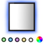 vidaXL Miroir LED de salle de bain Noir brillant 40x8 5x37cm Acrylique