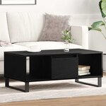 vidaXL Table Basse Chêne noir 90 x 50 x 36.5 cm Bois d'ingénierie