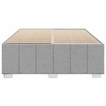 vidaXL Cadre de lit sans matelas gris clair 140x200 cm tissu