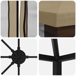 vidaXL Abri de jardin avec parois 6 x 3 m Beige Polyester et Acier