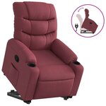 vidaXL Fauteuil inclinable rouge bordeaux tissu