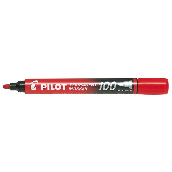 Marqueur Permanent SCA 100 Pointe Ogive Fine/Moyenne Rouge PILOT