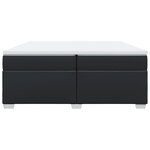 vidaXL Sommier à lattes de lit avec matelas Noir 200x200 cm Similicuir