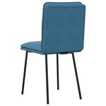 vidaXL Chaises à manger lot de 4 Bleu Velours