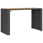 vidaXL Table de jardin et dessus en bois d'acacia noir résine tressée